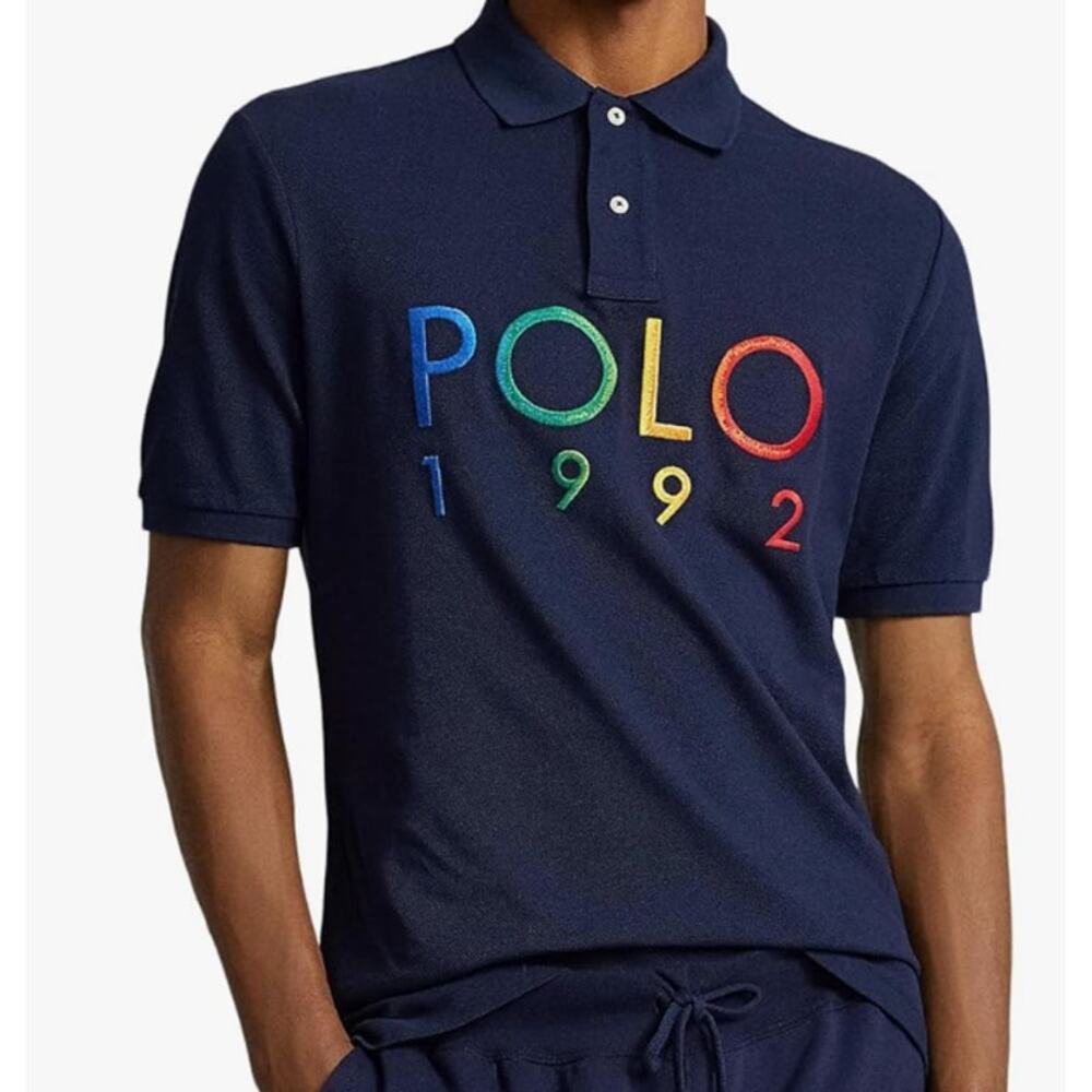 Polo Ralph Lauren Classic Fit 1992 Mesh Polo Shirt - Men's S, Navy Blue NEW $125